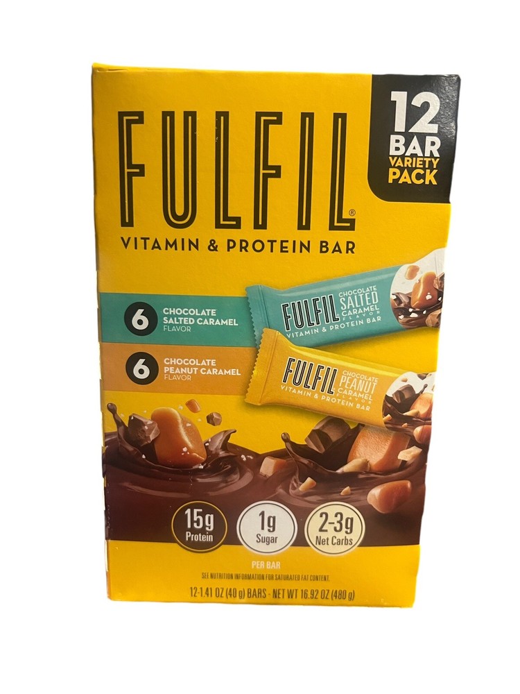 Fulfil Vitamin & Protein Bar: Chocolate Peanut Caramel, Chocolate Salted Caramel