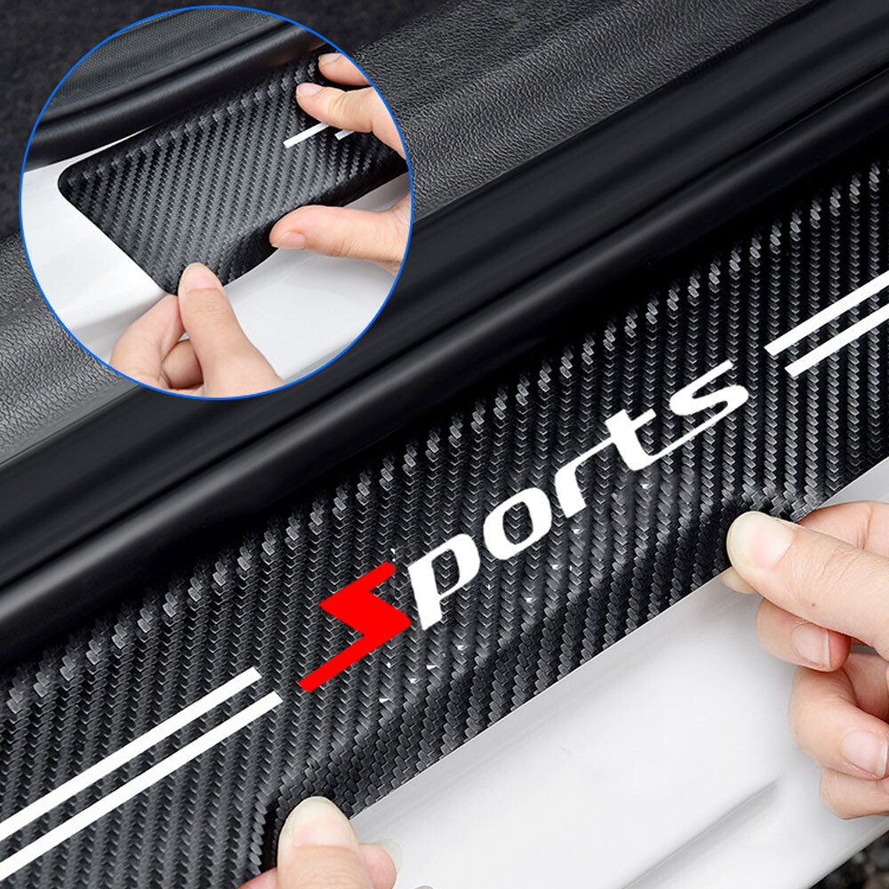 Universal Car Door Plate Sill Scuff Cover Anti Scratch Decal Sticker Accessories