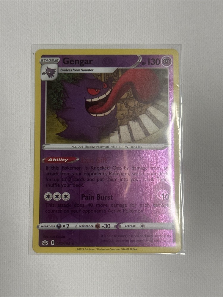 Gengar 057/198 Chilling Reign Reverse Holo Pokemon Card SWSH06