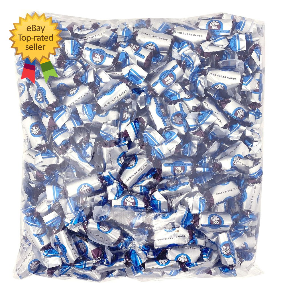 Sugar Free Original Coffee Candy Bulk 3 Pound Bag   Individually Wrapped Sugar F