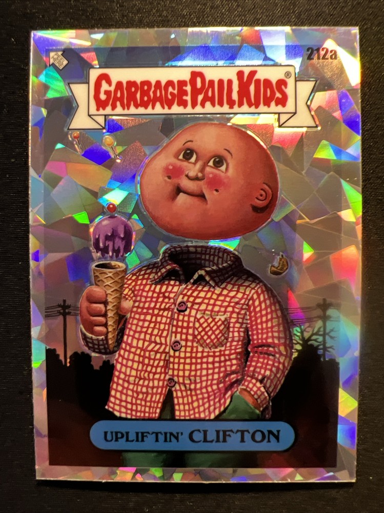 2023 Topps Chrome Garbage Pail Kids Atomic Refractor #212a Upliftin Clifton Pig Card