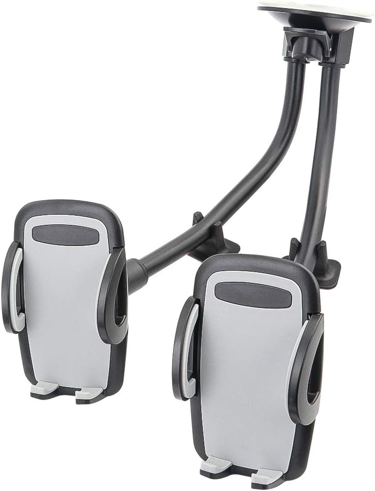 Dual Phone Holder for Car, Phone Mount for Truck Windshield/Dashboard Compati...