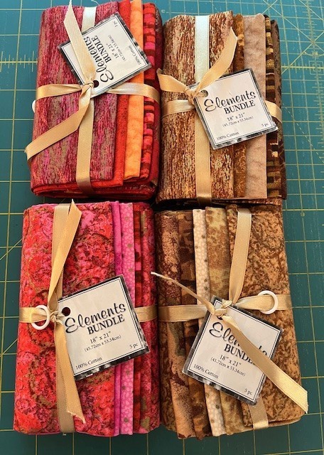 FABRIC BUNDLES - 4 bundles 5 Pieces 5 Designs 18