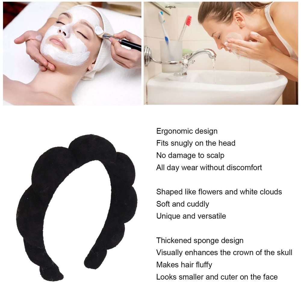 Cute Ppunk Puffy Soft Spa Head room for Wash and Makeup