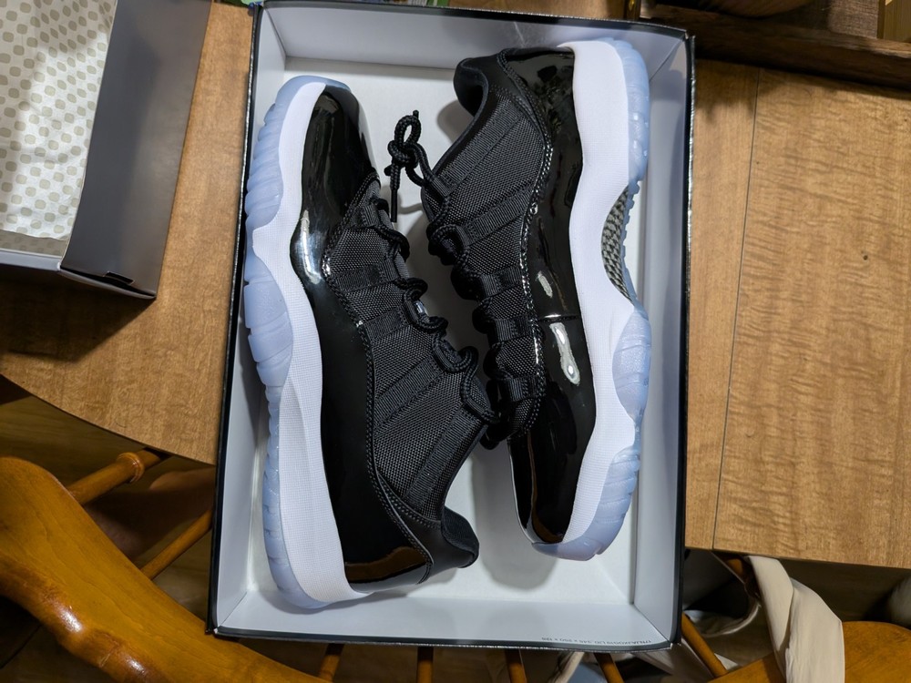 Jordan 11 Low Space Jam Sneakers - Iconic Black & Blue Design