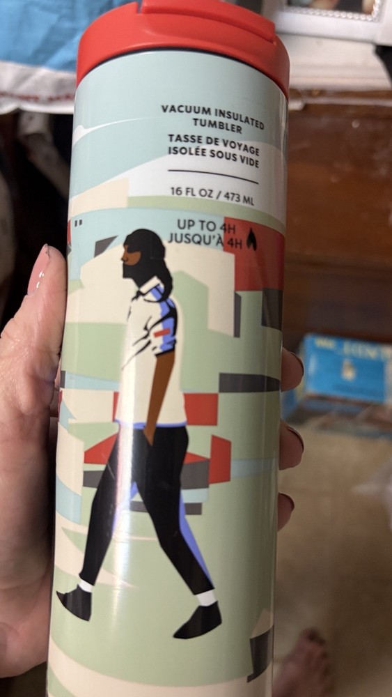 Lou + Starbucks Black history SS water bottle flip top, 16oz February 2020 NWOT