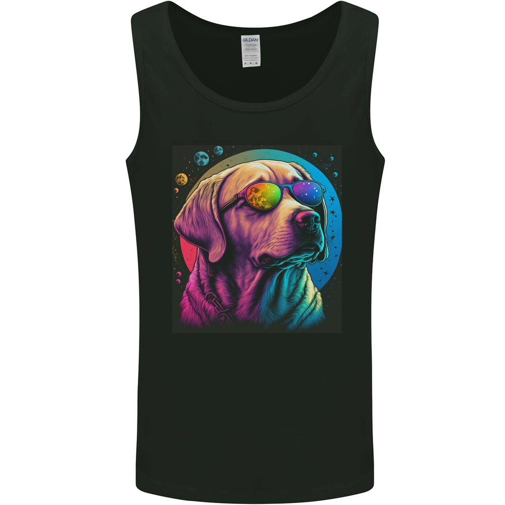 A Cool Golden Retriever With Glasses Dog Mens Vest Tank Top