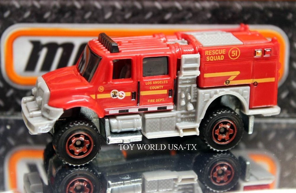 2020 Matchbox #74 MBX Mountain International Workstar Brush Fire Truck LA County