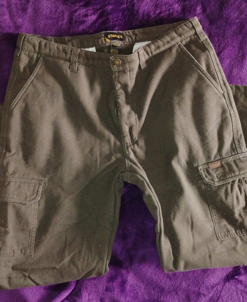 Stanley Men's Fleece Lined Pants 36x32 Green