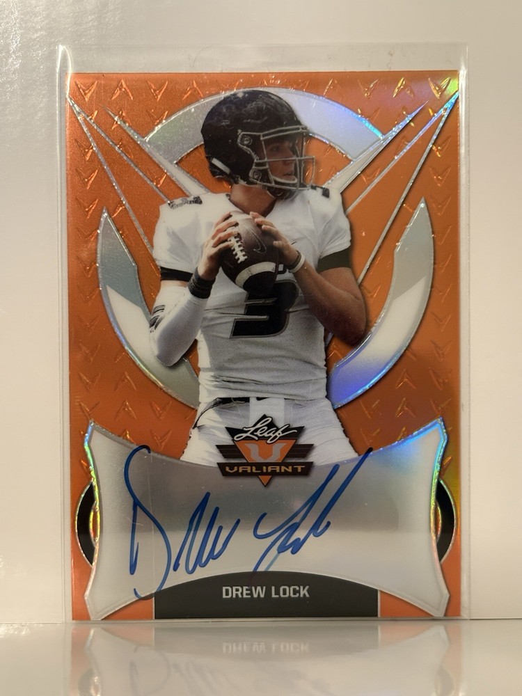 2019 Leaf Valiant Drew Lock Rookie On Card Auto 17/50 Seahawks