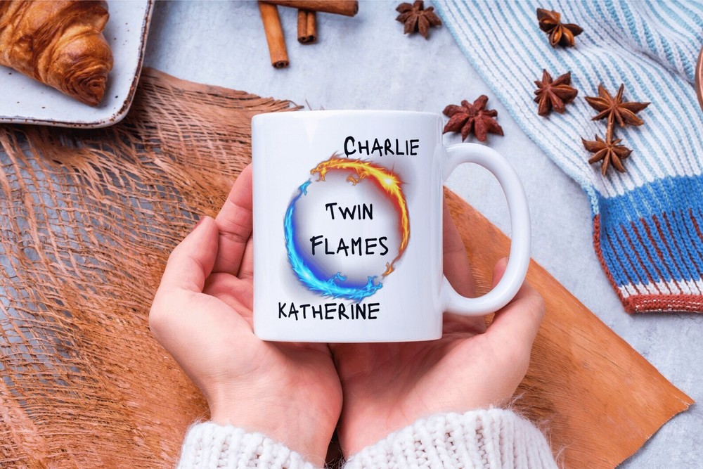 Twin Flame Coffee Mug Gift Romantic Soulmate Teacup Loving Gift For Her Wife