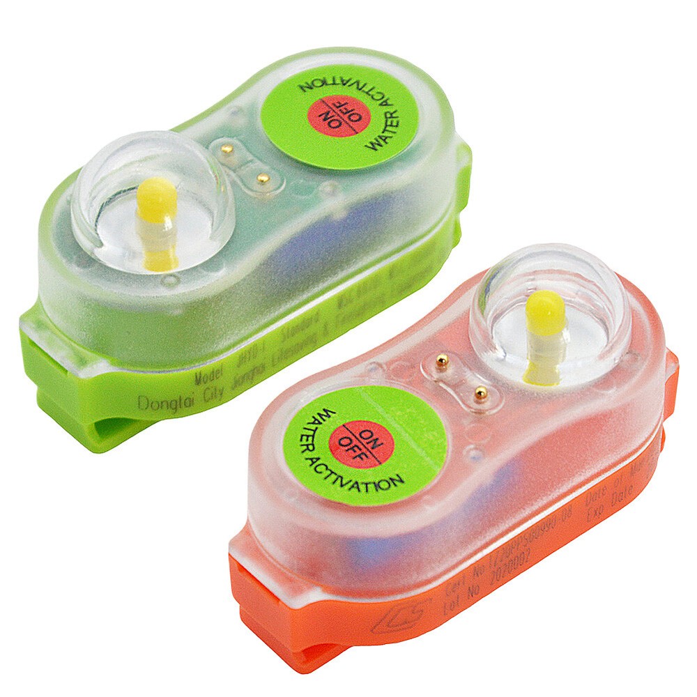 2Pcs Durable Reusable Life Jacket Survival Signal Lights for Emergency Safety Gear