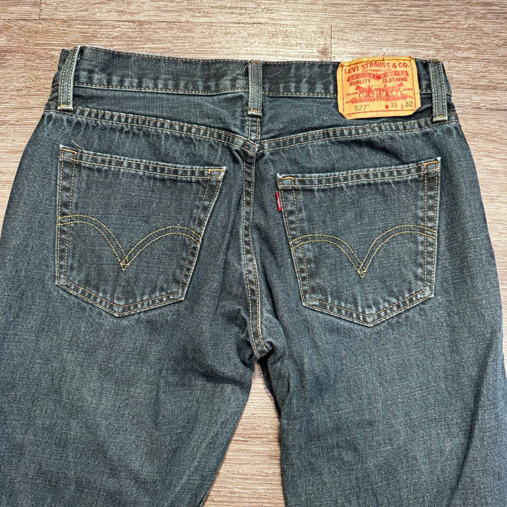 Levis 527 Jeans Mens 31 Blue Denim Boot Cut Low Rise Medium Wash 31x31 Rodeo