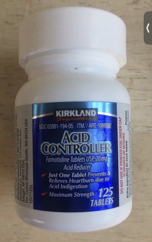 Kirkland Acid controller Famotidine 20mg Acid Reducer 125 Tablets