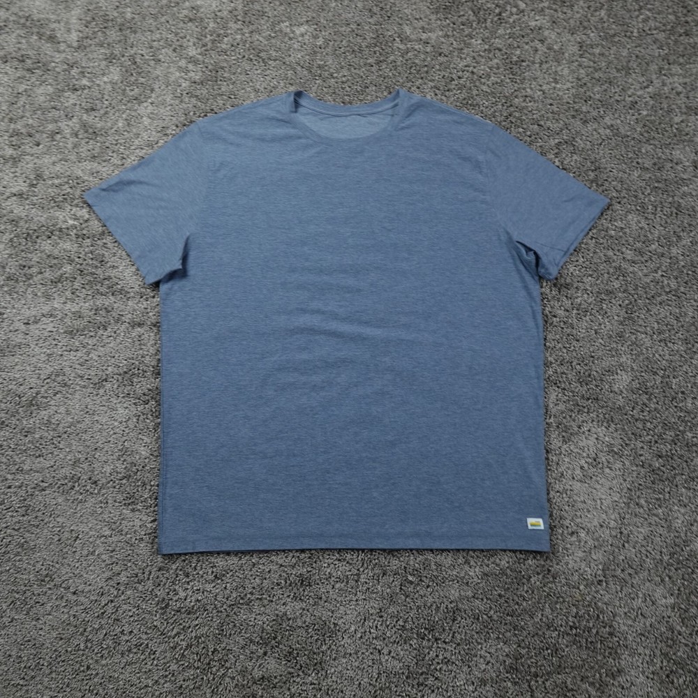 Vuori Strato Tech Tee Men's XXL Blue Performance Stretch Active Gym Shirt
