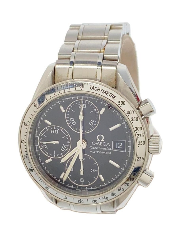 OMEGA Speedmaster Date 39mm Stainless Steel Watch with Minor Case Back Scratches and Daily Wear
