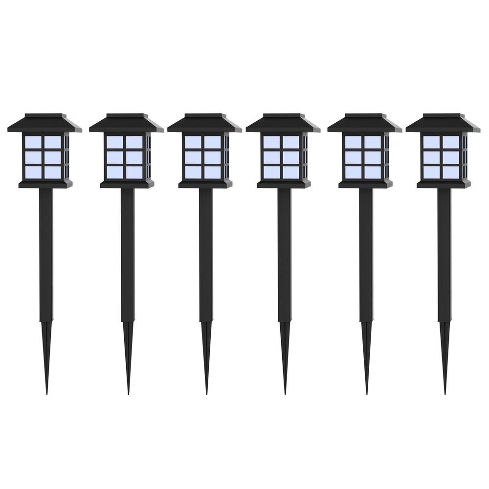 6-Piece Solar Outdoor Lights Set - Weather-Resistant Outdoor Lighting for Pat...