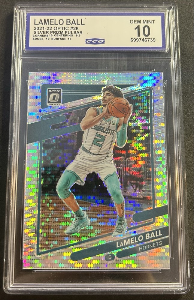 2021-22 Panini Optic Lamelo Ball Silver Prizm Pulsar #26 CCG 10