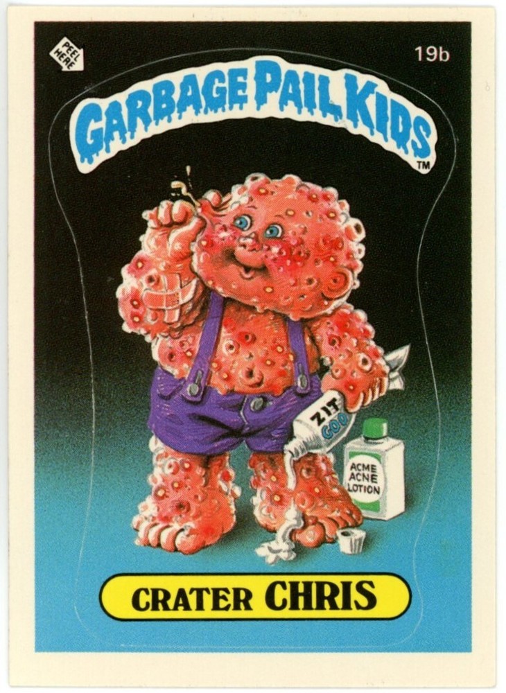 1985 Topps Garbage Pail Kids OS1 CRATER CHRIS Matte Card Series 1