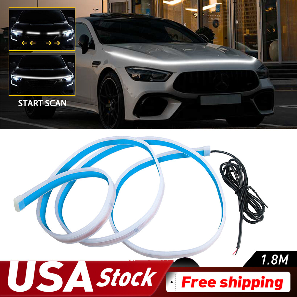 Dynamic Scan Start Up Kit, Hoodbeam Flexible LED Car Meteor Hood Strip Lights
