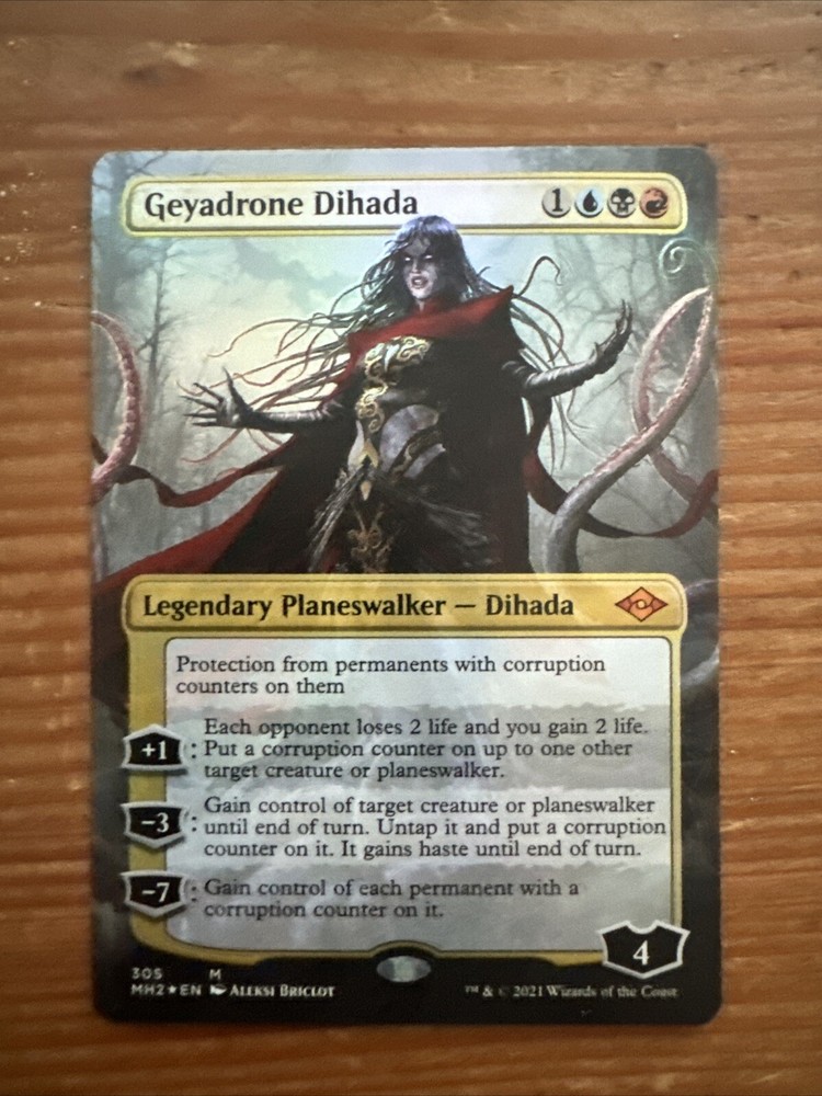MTG Geyadrone Dihada Modern Horizons 2 305  Mythic Holographic-SHIPS FREE