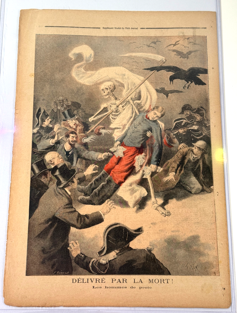 1896 Le Petit Journal Newspaper DEATH skeleton WAR murder COMPLETE