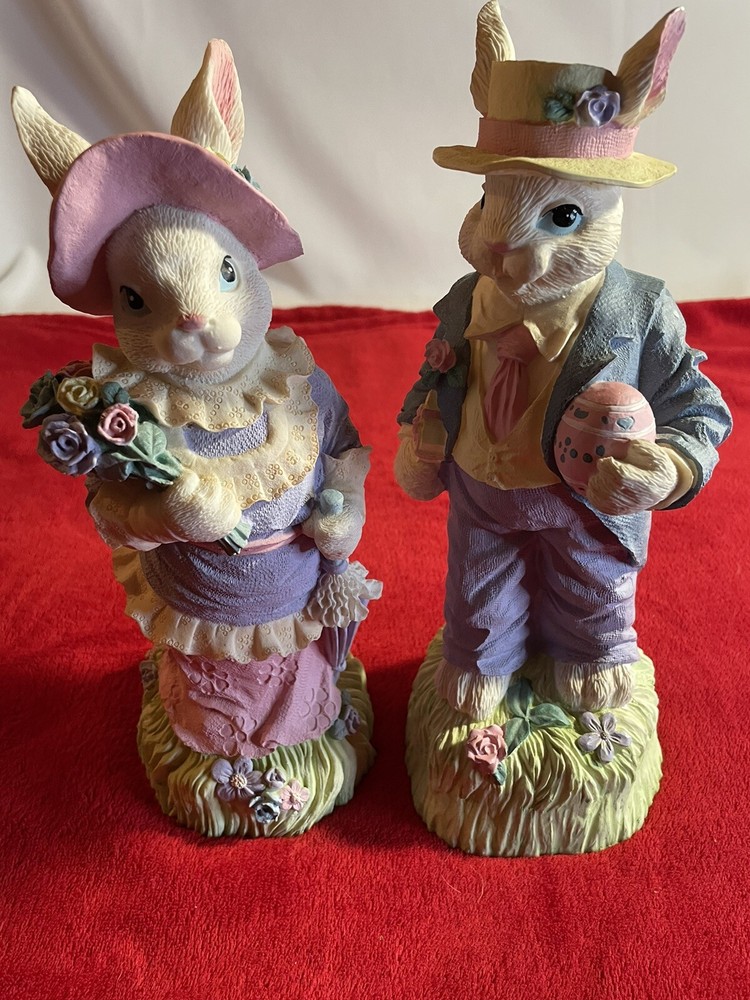 Mr. & Mrs. Easter Rabbit Figurines