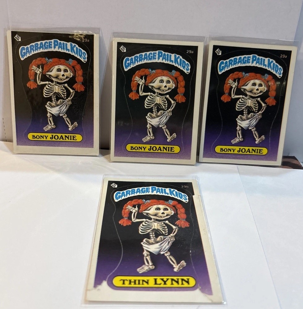 1985 Topps Garbage Pail Kids Card Series 1 Bony Joanie 29a -3 Thin Lynn 29b -1