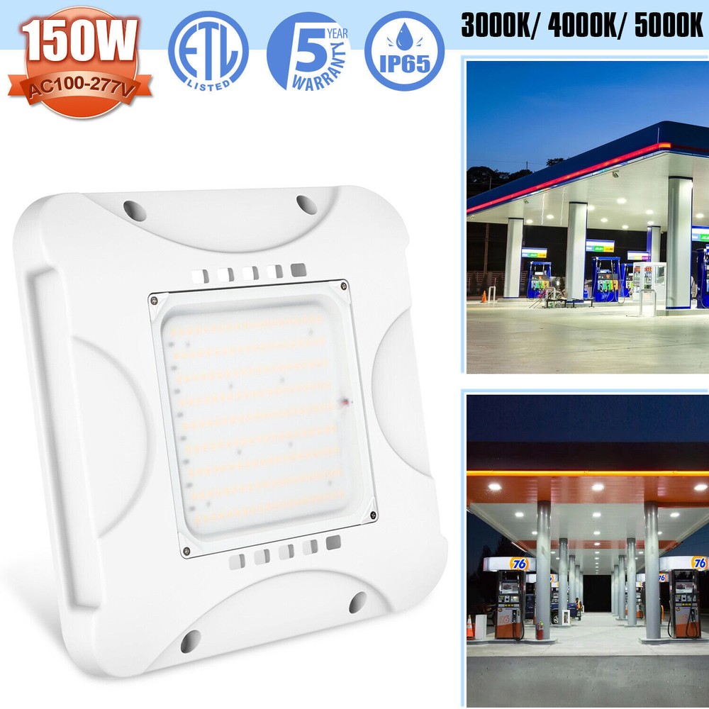 150W LED Gas Station Canopy Light Dusk-to-Dawn Carport Parking Lot Lamps 21000LM