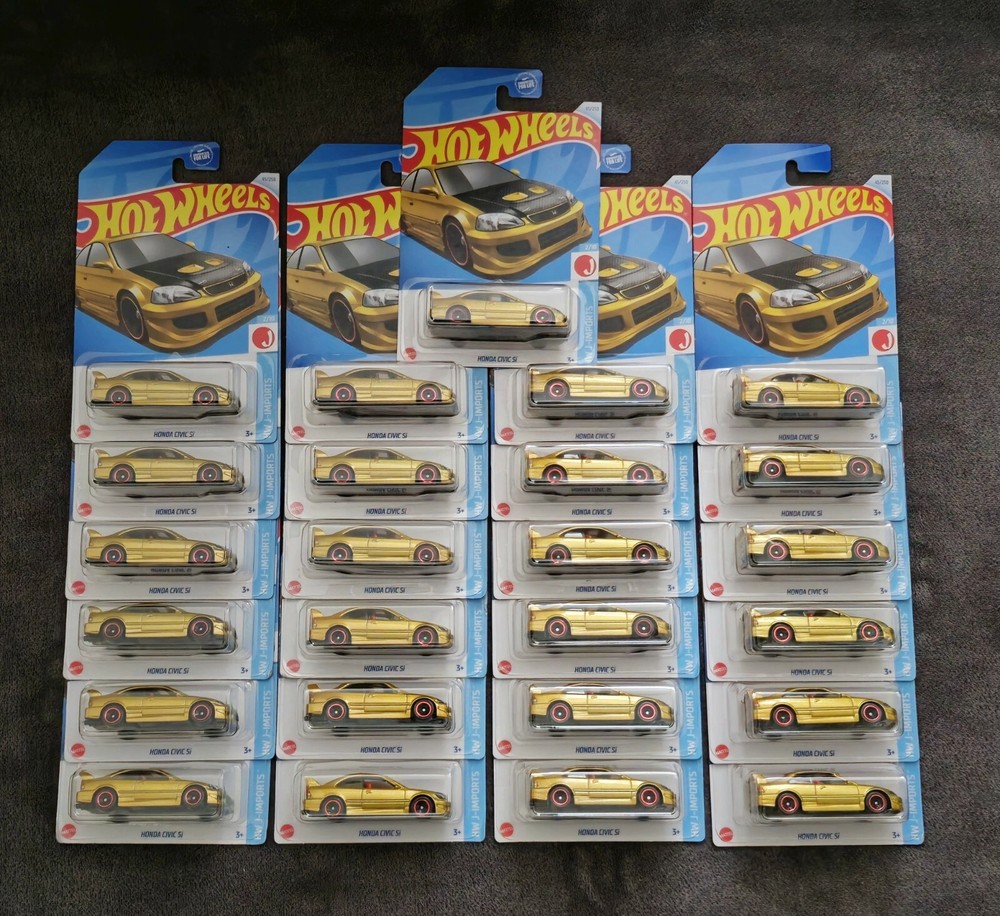 2024 Hot Wheels Honda Civic Si Gold Lot Of 25
