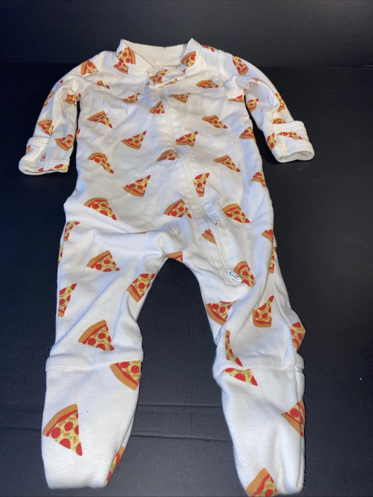 Monica & Andy Organic Pizza Baby One-Piece 0-3 Months