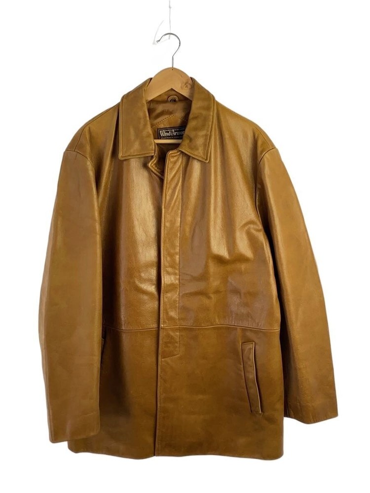 Wind  Leather Jacket Blouson/Ll/Cowhide/Brw/Plain 3464