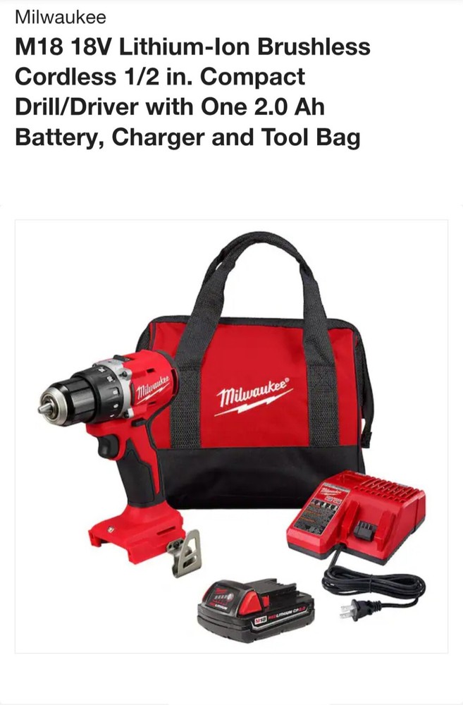 Milwaukee M18 Compact Brushless 1/2