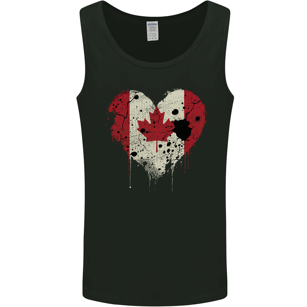Love Canada Flag Canadian Day Football Mens Vest Tank Top