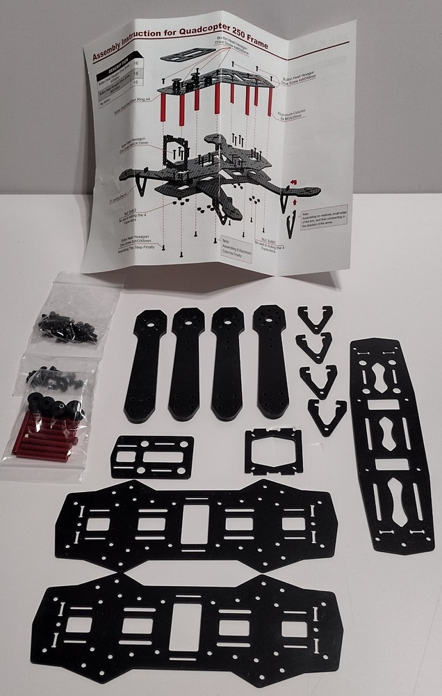 QAV250 Black Glass Fiber Mini FPV Quadcopter Frame
