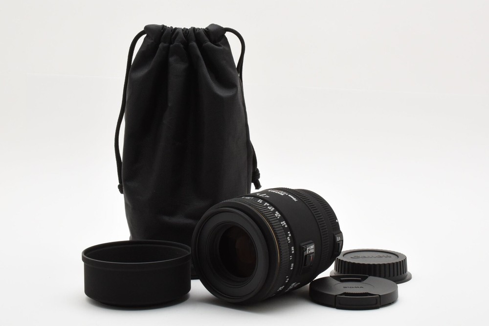 SIGMA 70mm F2.8 DG Macro Lens for Canon with Hood Near Mint Japan #2443408