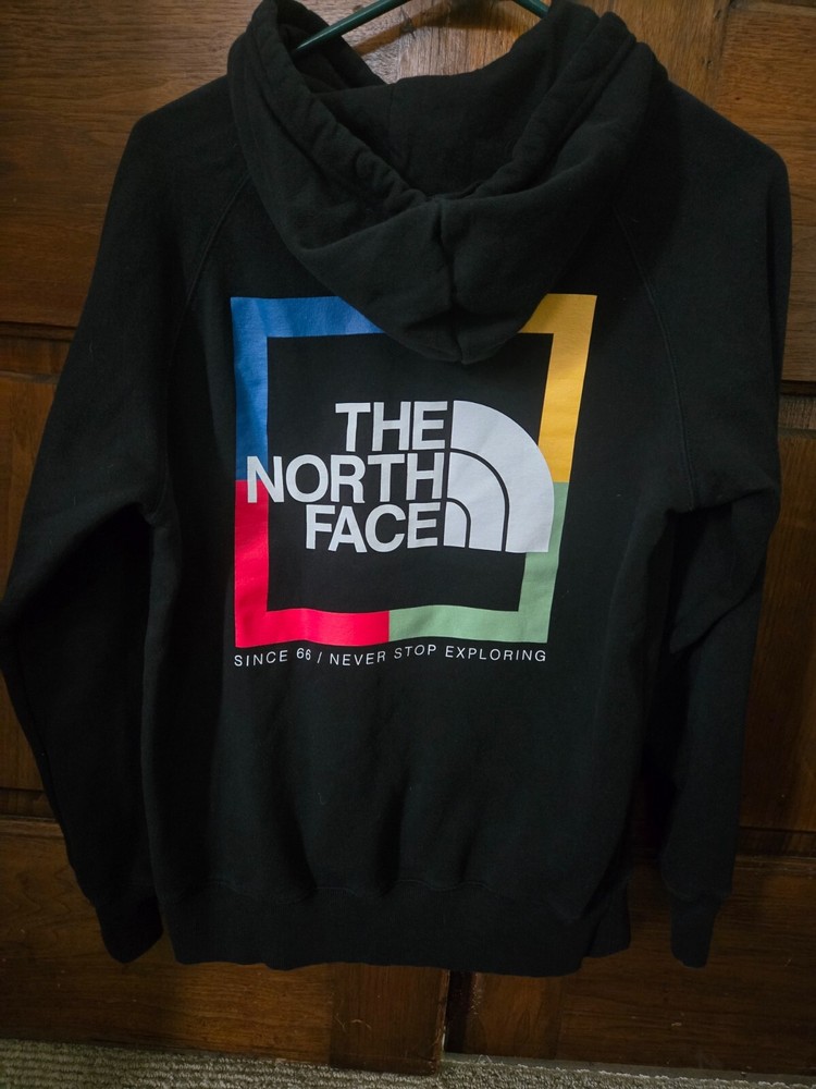 The North Face Mens S Black Hooded Pullover Sweatshirt