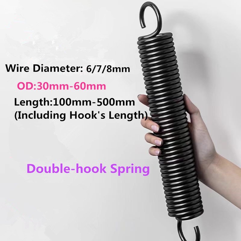 Heavy Duty Spring Steel Expansion Extension Tension Spring,Wire Diameter 6/7/8mm