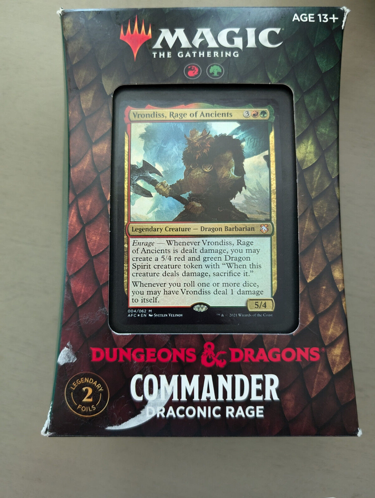 MTG ~ Draconic Rage ~ Dungeons & Dragons Commander Deck ~ New Sealed
