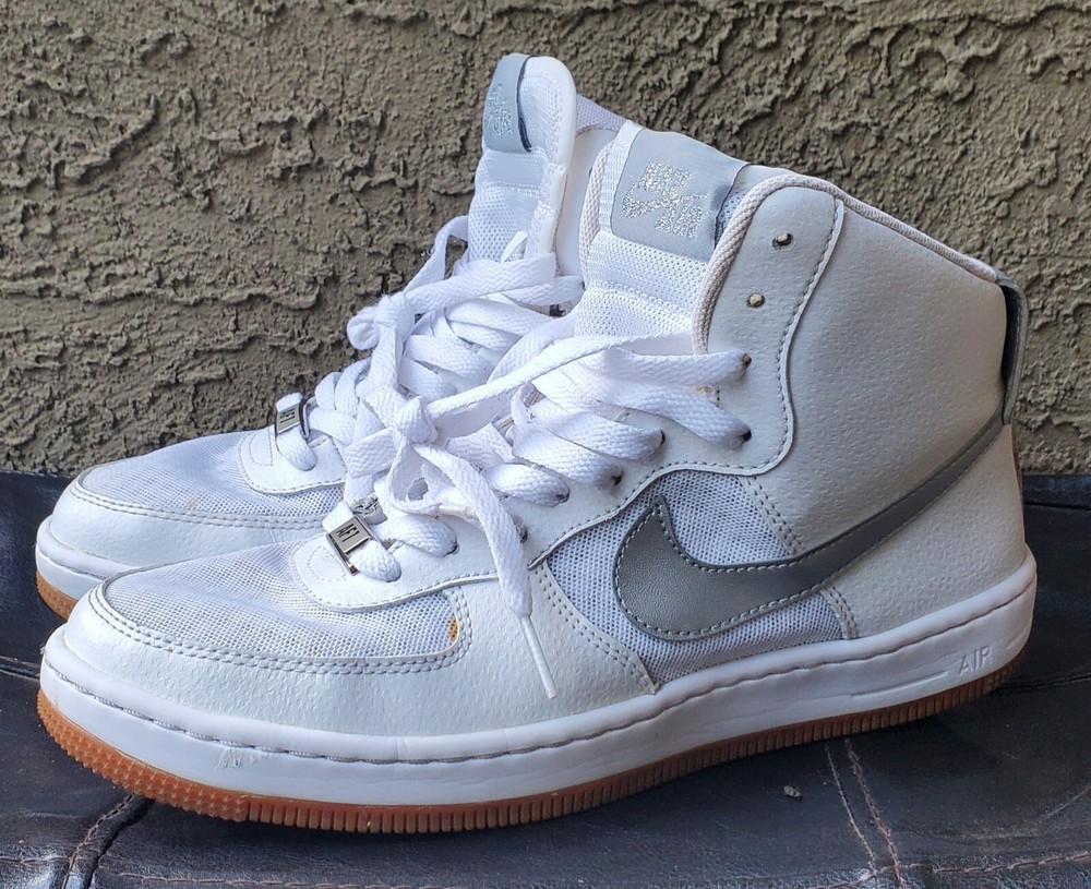 Nike Air Force 1 Ultra Force Mid White Silver Women Size 8.5