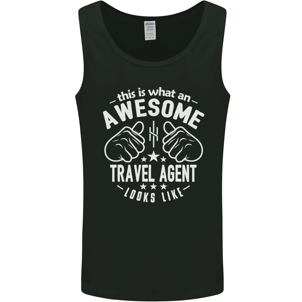 An Awesome Travel Agent Looks Like Mens Vest Tank Top