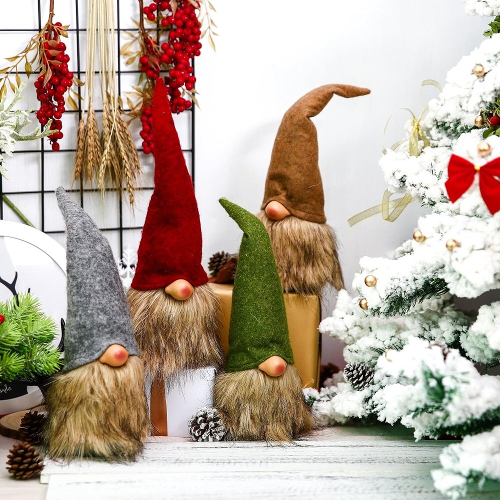 Christmas Gnomo sin rostro Santa Plush Dolls Ornament Toy Tabletop Decor