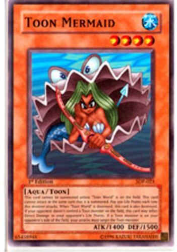 3x Toon Mermaid SDP-023 Common Unlimited NM English Yugioh Card