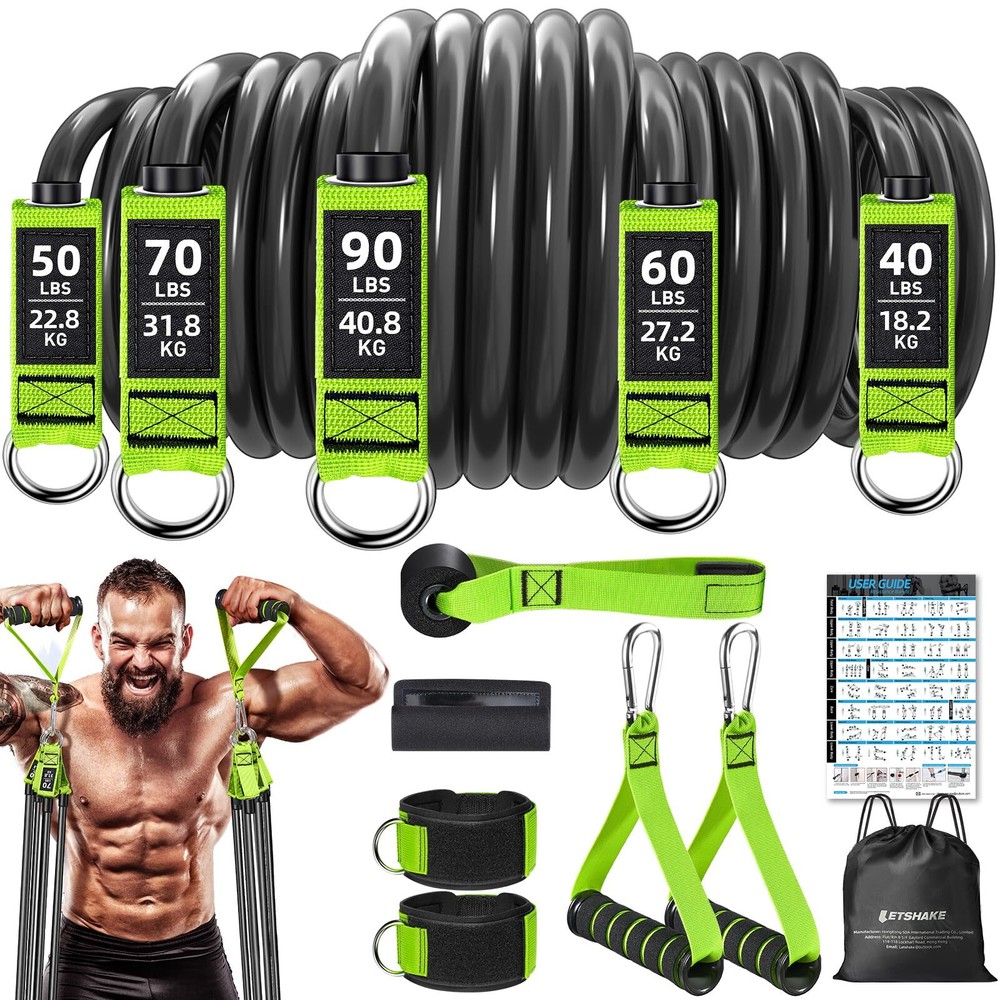 Resistance Bands, 310 lbs Heavy Duty Bands for Working Out, Exercise Bands wi...