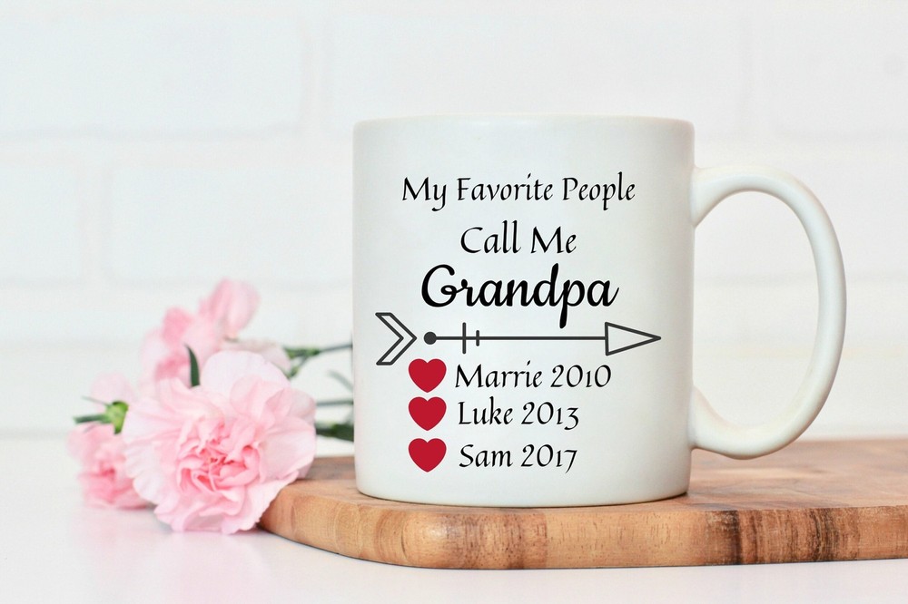 Custom Grandpa Mug My Favorite People Call Me Grandpa Personalized Gift For