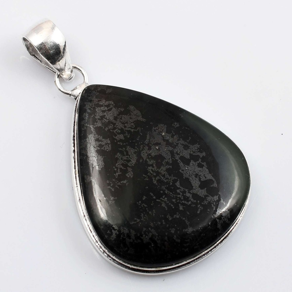 Black Onyx Gemstone Handmade Pendant Jewelry Wedding Gift 2.4 Inches NP-736