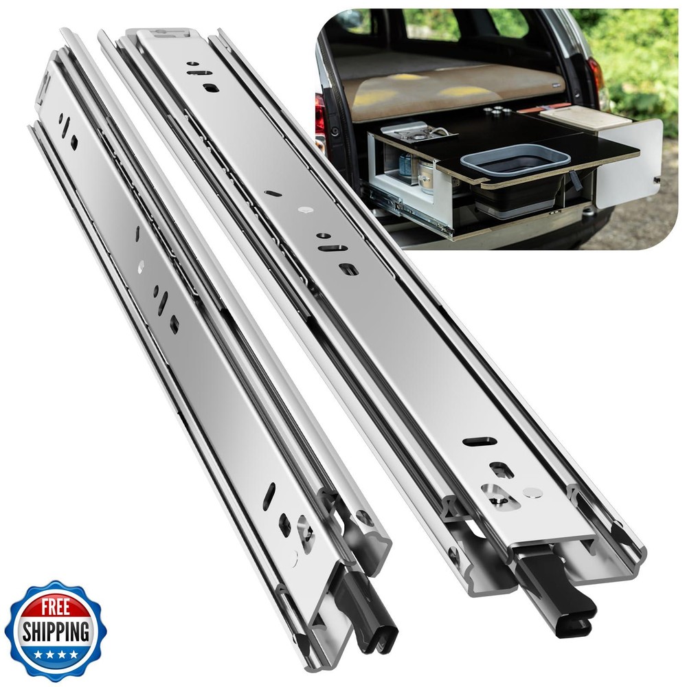 Heavy Duty Locking Drawer Slides 12-28 Inch BAIDICE Pair
