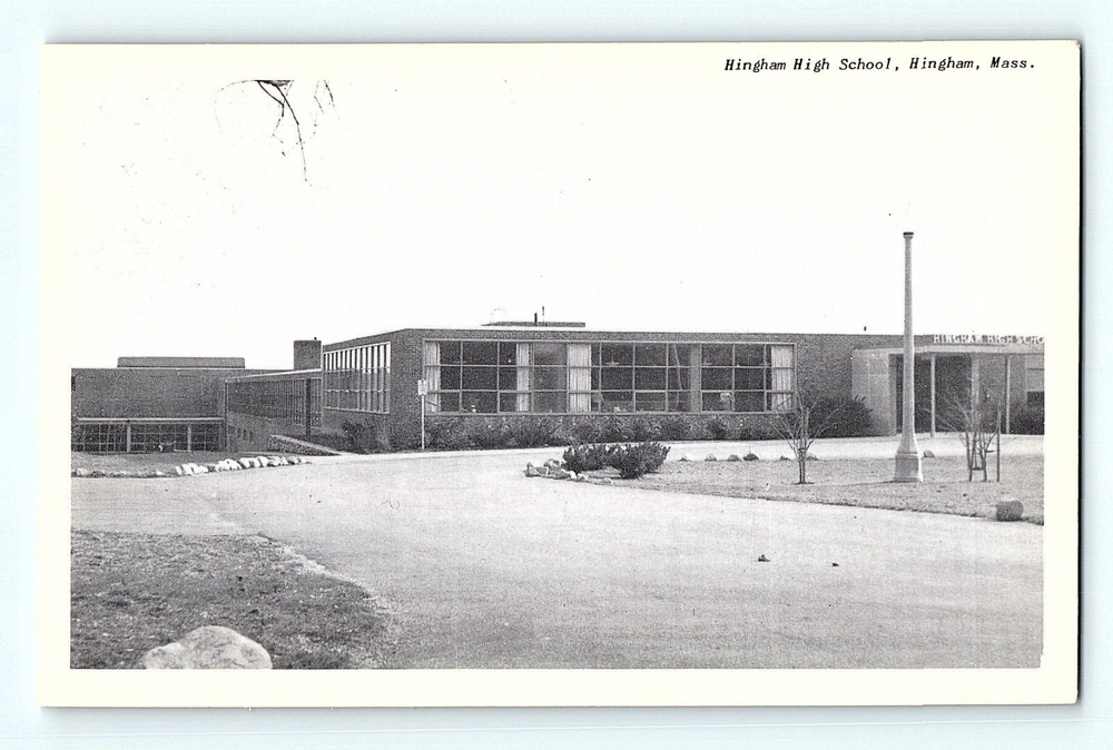 Hingham High School Hingham Massachusetts Vintage Postcard E2