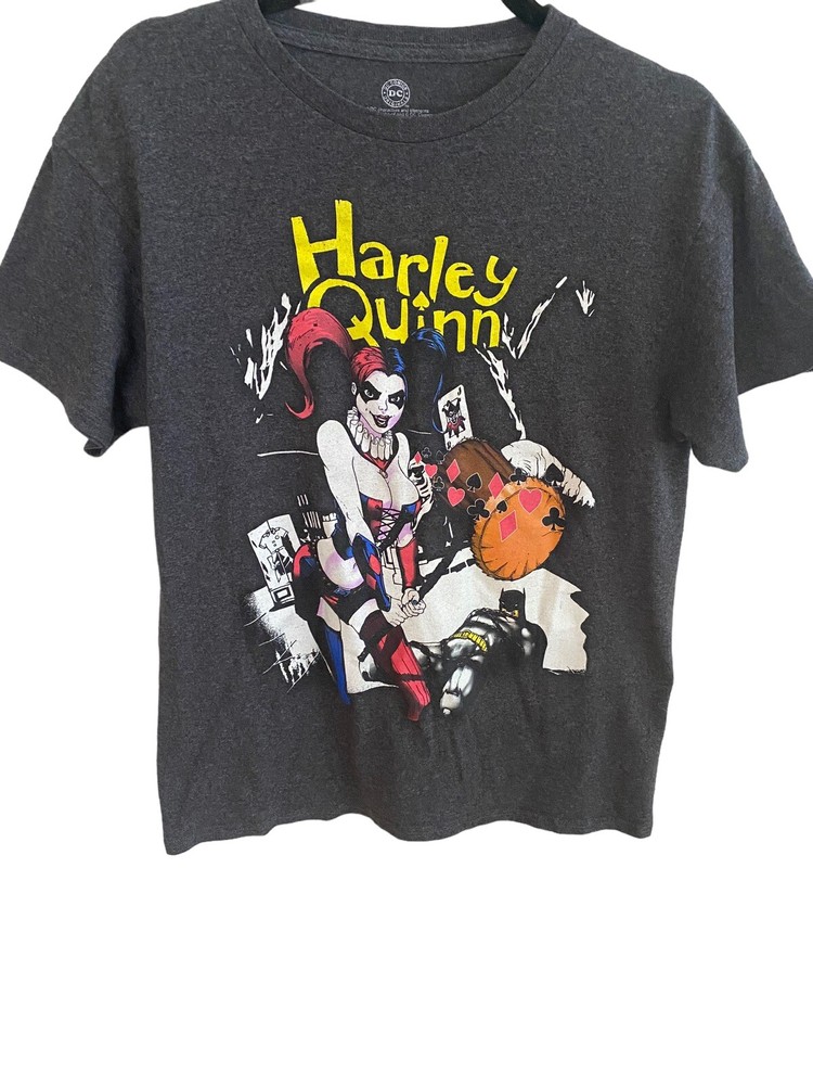 Harley Quinn Gray Short Sleeve T-Shirt M
