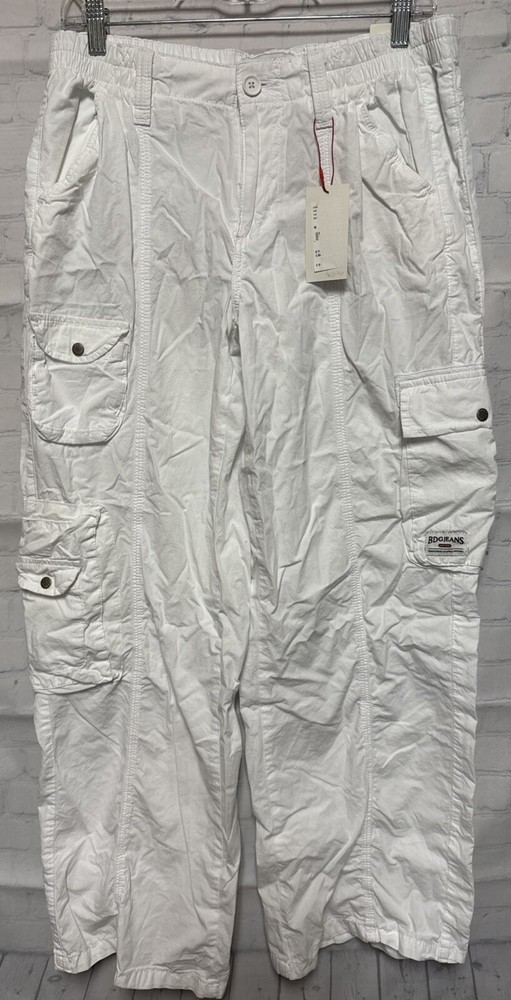 BDG URBAN OUTFITTERS White Y2K CARGO Cotton Straight Leg Utility Cargo Pants M